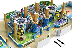 Children's themed castle indoor playground