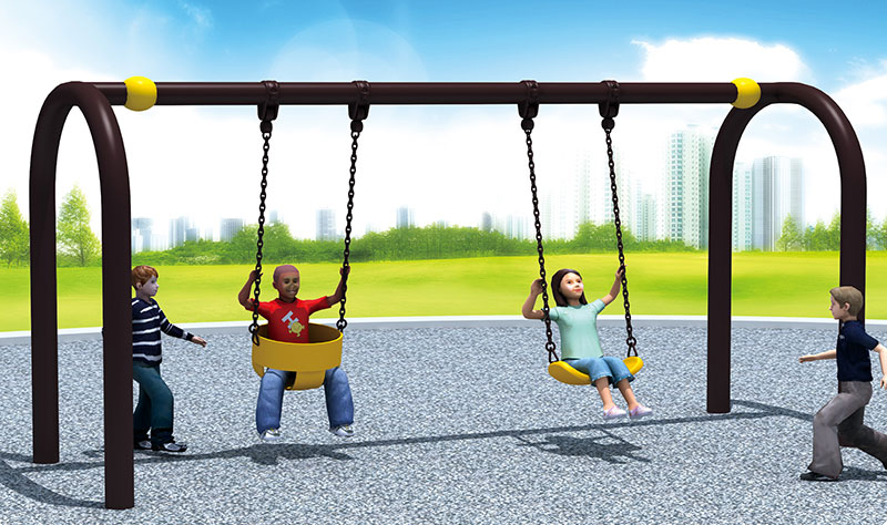 2 Person Outdoor Garden Playground Equipment Kids Swing Set . 