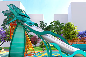 Chinese dragon slide - Amusement equipment customized