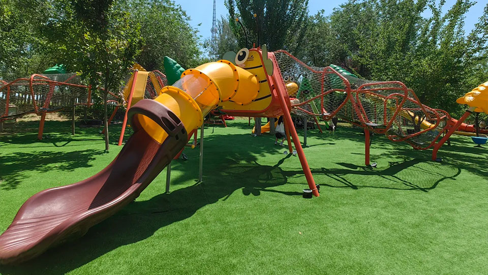 These sets often include a combination of slides, swings, climbing structures, and playhouses