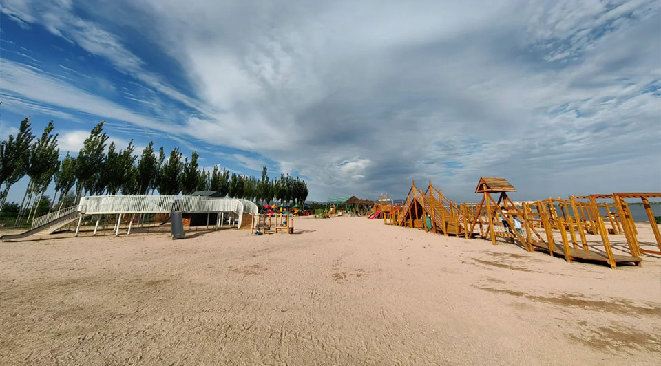 Wooden swing and slide sets are a classic choice for outdoor play